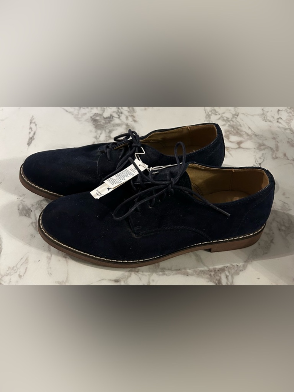 Old Navy Men's Navy Suede Derby Lace-Up Shoes